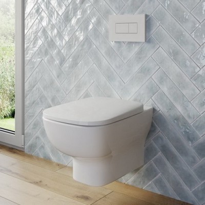 VAS WC ESEDRA SUSPENDAT AQUABLADE, 54.5X36.5, FIXARE COMPLET ASCUNSA